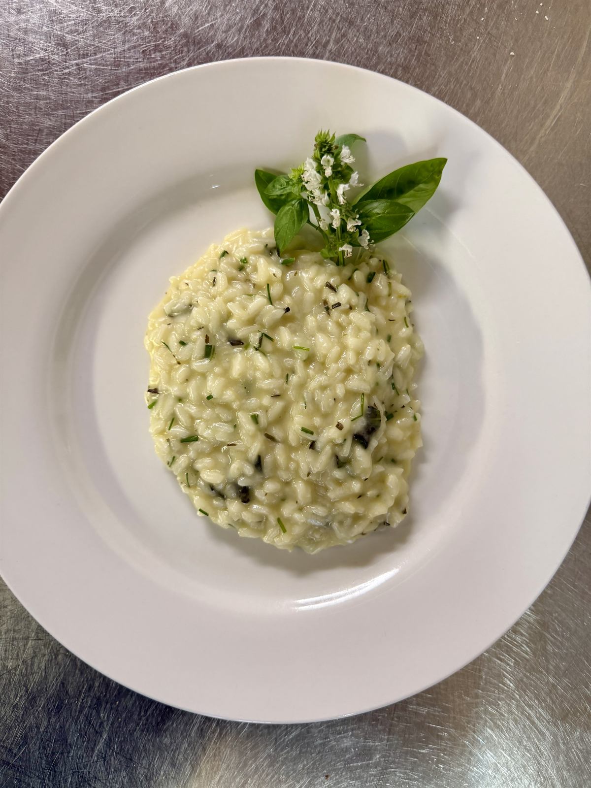 Risotto Mozzafiato con Mozzarella di Bufala e basilico