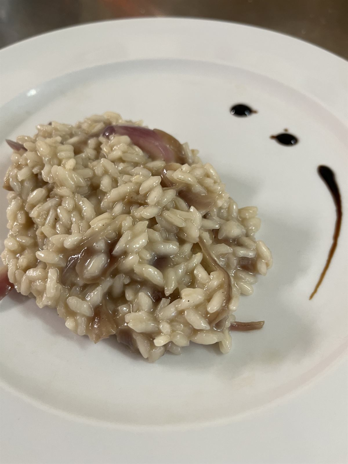 Risotto cipolle caramellate e gorgonzola